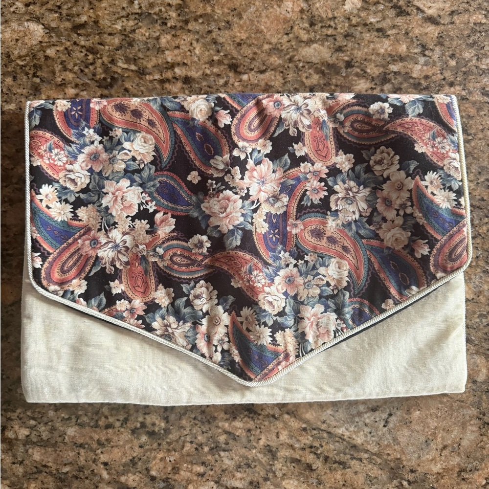 Vintage Floral Paisley Clutch
